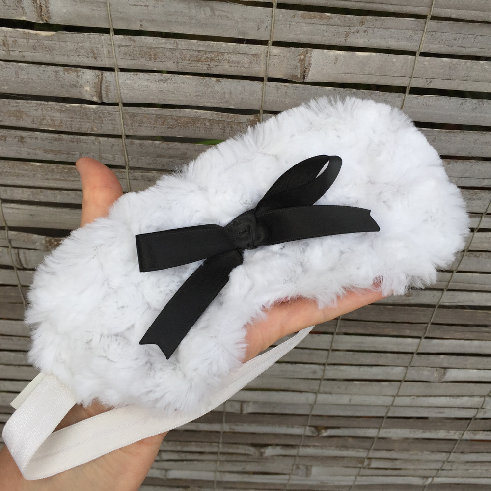 FLUFFY SLEEP MASK . HANDMADE IN SANTA BARBARA . EYE MASK . SELF CARE .